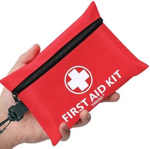 Mini First Aid Kit - 147 Piece Small First Aid Kit,with Rotatable Buckle Ideal for Cars, Schools, Sports, Homes, Travel, Camping, Hiking ﻿