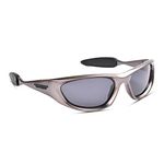 Voyage Polarized & UV Protected Black Wrap Round Sunglasses for Men & Women (5012MG4021)