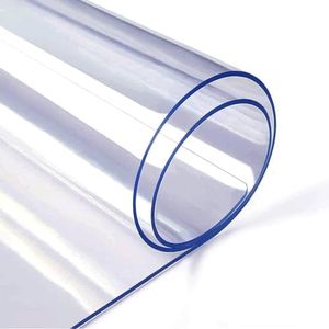 jxgzyy Clear PVC Tablecloth Table Protector 100 x 200 cm Transparent Waterproof Table Cover Wipeable Table Cloth Waterproof Clear Tablecloth For Dinning Room Table