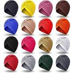 16 Pieces Stretch Turban Headwrap P