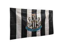 Hy-Pro Officially Licensed Newcastle United F.C. Crest Flag 5ft x 3ft – NUFC, Football Flag, Newcastle F.C., Newcastle United Merchandise, Newcastle United Gift