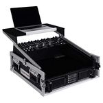 Sound Town 2U Glide Style Rack Case with 11U Slant Mixer Top, 20.7” Rackable Depth and Laptop Platform - Pro Tour Grade (STMR-2ULT)