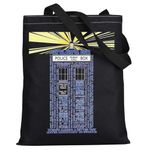 LEVLO Dr Who Tote Bag Doctor TV Show Fans Gift Policeman Box Theme Reusable Grocery Bag Police Box Merchandise, Police Box Bt, M