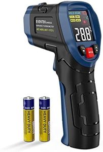 Eventek Infrared Thermometer, -50°C~600°C (-58°F~1112°F) Non-Contact Digital Temperature Gun for Cooking, Pizza Oven, Grill & Engine, Laser Thermometer Gun with Adjustable Emissivity (Not for Human)