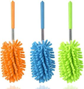 TIMIVO Microfiber Feather Duster, up to 30 in - Extendable & Bendable Washable Mini Dusters for Cleaning Ceiling Fan, High Ceiling, Blinds, Furniture, Cars