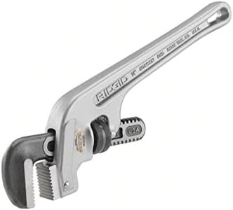 RIDGID 90117 E-914 Aluminum End Pipe Wrench, 14-inch Plumbing Wrench Silver