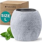 Navaris Large Sauna Aromatherapy Stone Bowl - Ø 7.8 x 7.3 cm Heat-Resistant Home Sauna Accessories Stone Cup Essential Oil Holder - Durable Soapstone Essential Oils Scents Diffuser