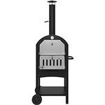Xilingol Smoker Grill, BBQ Smoker Grill Wood Fire with Waterproof Cover, Multi-functional Outdoor Wood Pellet Smoker for Backyard, Patio, Camping and Parties, Gift Ideas for Men, Dad, Husband