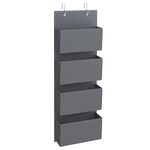 SONGMICS Over-Door Storage with 4 Pockets, Wall Hanging Storage Organiser, Practical and Spacious, for Children’s Room Office Bedroom, 33.5 x 12 x 100 cm, Slate Grey RDH04G