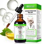 Cat Constipation Treatment 60ml, Gentle Laxative Constipation Relief for Cats at Home, Natural Constipation Relief with 6 Probiotics, Promote Kitten Digestive