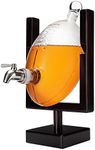 Football Gifts for Men Dad - Whiskey Decanter with Upright Field Goal Holder, Decanter Set & Glasses, Birthday Gift Ideas from Daughter Son, Retirement Bar Stuff Father, Him Brother, Bar