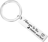 Gift Keychain I Love You to the Moon and Back Keychain Gifts for Mom Dad Daughter Son Boyfriend Girlfriend Wife Husband Present