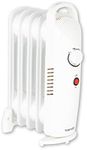 Warmlite WL43002YW 5 Fin Oil Filled Radiator with Adjustable Thermostat and Overheat Protection, 650W, White