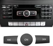 Jaronx Compatible with Mercedes Benz Radio Button Cover Stickers, X204/W204 Volume Button Sticker Radio ON Button Cover for B Class W246/C Class W204/ E Class W212/ G Class/ML W166 CL/SL/CLA/CLS/SLK