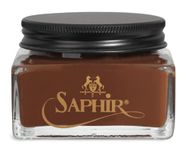 Saphir Medaille d'Or Pommadier Cream 75ml – Natural Cream Leather Shoe Polish, Leather Conditioner for Boots, Handbags, Medium Brown, 75ml
