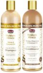 African Pride Moisture Miracle Honey & Coconut Oil Shampoo & Conditioner Family Bundle 16 oz