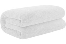 DAN RIVER 100% Cotton Bath Sheet Jumbo Size| Soft Bath Sheets| Oversized Bath Towels| Quick Dry Bath Sheets| Absorbent Bath Sheets| Bath Sheets Spa Hotel|White Bath Sheet Towel Set|40x80 in|600 GSM