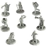 Monster Townsfolk Mini Fantasy Figures - 8pc Merchant Non Player Character NPC Miniatures - 1" Hex-Sized Compatible with DND Dungeons and Dragons, Pathfinder and All RPG Tabletop Games