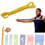 BULMARC's Resistance Band Pull Up Assist Power Bands with 65+ exercises for Workout, Muscle Tone, Weight Loss & Body Power lifting (Yellow, X-Light (2-5) KGS)