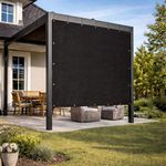 Formosa Covers Shade Sail Sun Screen Panel for Canopy, Gazebo, Pergola, Balconies, Porches, Patio Awning, Patio (10 ft x 10 ft, Screen Panel ONLY)