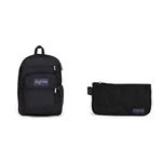 JANSPORT Big Student Backpack, 43 cm, 34 L, Black (Black)+Medium Accessory Pouch, 22 cm, 0.8 L, Black (Black)