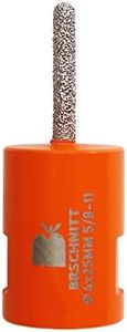 BRSCHNITT Diamond Mortar Raking Bit, 4/25 Inch x 1 Inch Router With 5/8-11 Thread for Tuck Pointing, Granite, Marble, Concrete, Masonry, Stone Removals (4x25mm)