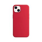 NAFS Silicon Case Compatible Iphone 13 | Camera Protect Microfiber Lining Cover For Mobile | Iphone 13 Case Cover (Red)