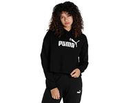 Puma Women's Cotton Hooded Neck Sweatshirt (58686901_Black_L)