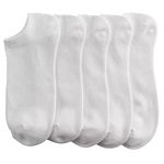 LEALDEALZ Ankle Length Socks For Men And Women, Pack Of 5 Cotton Socks - White Coloured - Free Size