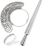 ENNIYU Ring Measurement Tool, Ring Sizer UK Measure Scales Kit Tools for Measuring Rings Diameters, Finger Gauge Jewellery Sizing Tools UK Sizes A-Z for Women