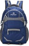 Martucci Madrid 35L Spacious Lightweight Polyester Laptop Backpack Unisex/College/School/Travel Backpack with Rain Cover and Reflective Strip (Compatible with upto 17 inch laptop)(Navy Blue)