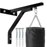 Senshi Japan Wall Mounted Punch Bag Bracket With Pull Up Bar, One piece design holds up to 500 KG, Outdoor Chin Up Bar Punch Bag Hanger For Outside & Boxing Gyms (Bracket Only)