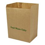 8 Litre x 75 Paper Compostable Bags Kitchen Caddy Liners - Food Waste Bin Liners - EcoSack 8L Biodegradable Bags with Composting Guide
