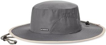 MISSION Cooling Elevation Hat, Iron Gate - Unisex Wide-Brim Hat for Men & Women - Lightweight & Durable - Cools Up to 2 Hours - UPF 50 Sun Protection - Machine Washable