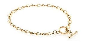 9ct yellow rolled gold figure of 8 link T- bar bracelet with Gift box