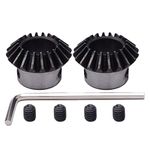 2Pcs Bevel Gear Tapered Bevel Pinion Gear Bevel Gears 1.5 Module for Hardware Mechanical Rotation (20T 16mm Hole)