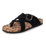 MUK LUKS Women's Tanner Terra Turf Sandal, Black, 8