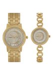 TIMEX Analog Champagne Dial Couple's Watch set-TW00PR229