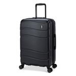 Atlantic Transmarine Hardside Medium Luggage – Superior Polycarbonate Construction with 8 Spinner Wheels and Retractable Handle, Integrated TSA Lock, Expandable 2" – Black