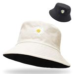 PALAY Women Bucket Hat Foldable Cotton Sun Beach Hat Fisherman Hat Casual Outdoor Cap Lovely Bomber Hats For Women Men Boy Girl, Multi-Colour, Free Size