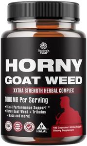 Horny Goat Weed for Men Enhancement - Extra Strength Male Enhancing Supplement with Black Maca Root, Tongkat Ali, Saw Palmetto & Panax Ginseng Extract for Stamina & Energy - 180 Capsules