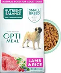 OPtimeal Small Breed Dog Food - Proudly Ukrainian - Nutrient Balance Dry Small Dog Food High-Protein to Support Healthy Digestion and Joint Health (3.3lbs, Lamb & Rice)