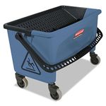 Rubbermaid FGQ93000BLUE Commercial Finish Mop Bucket with Wringer, 28-Quart, Blue