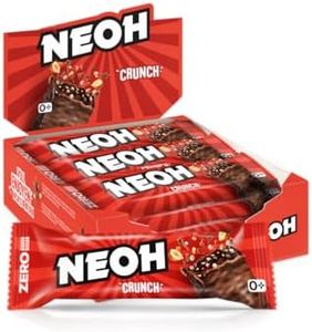 NEOH Chocolate Bars - Keto Chocolate Dipped Candy Bar, Gluten-Free Low-Calorie, Low-Carb, Plant-Based, High-Fiber Snacks, No Added Sugar, 1 Ounce Individually Wrapped Bars, 12 Pack