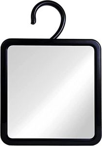 Miroir Douche à Suspendre, Miroir Antibuée sans Ventouse, Hanging Shower Mirror (Verre, Rectangle, 20cm x 18cm)
