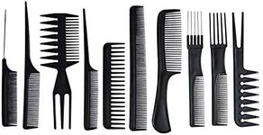 10PCS Black Hair Comb Set Professio