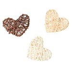 FSSTUD 6 PCS Wicker Rattan Balls Vine Balls Decorative Orbs Spheres Vase Fillers for Party Decorations Heart Shaped