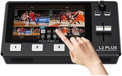 FEELWORLD L2 Plus Multi-Camera Video Mixer Switcher with 5.5inch LCD Touch Screen 4 x HDMI Inputs PTZ Control Chroma Key Logo Overlay USB3.0 Live Streaming