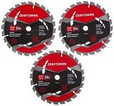 CRAFTSMAN CMAS3725243 3 Pack 7-1/4-In 24-Tooth Carbide Circular Saw Blade