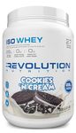 Revolution Nutrition, Iso Whey, Protein Powder 2LB, 100% Isolate, Premium Formula, Gluten Free, Low Carb, Promoting Lean Muscle Growth in Men & Women, 28g Of Protein Per Scoop, 908g, 27 Servings (Cookies and Cream, 2 Pound)